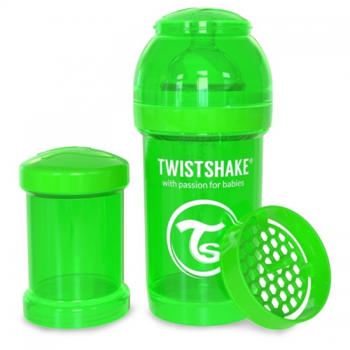 Пляшечка Twistshake антиколікова 180 мл green