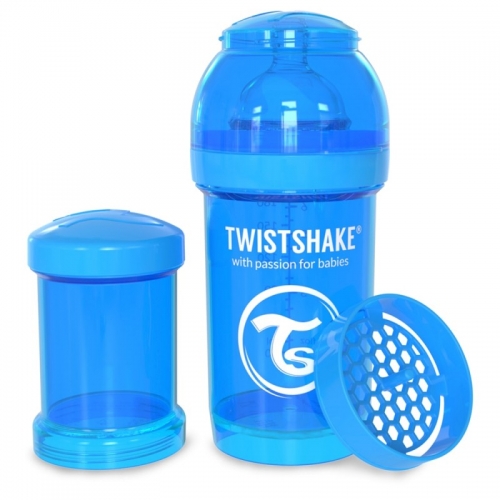 Пляшечка Twistshake антиколікова 180 мл blue